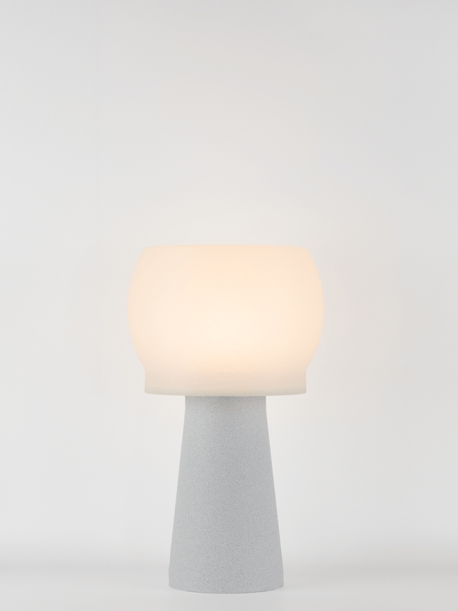 Clemence – Lampe à poser granit grise, médium