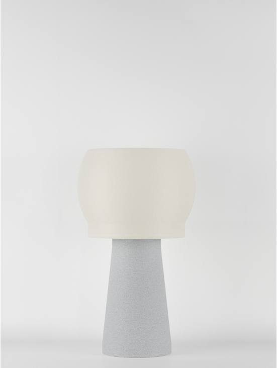 Clemence – Lampe à poser granit grise, médium