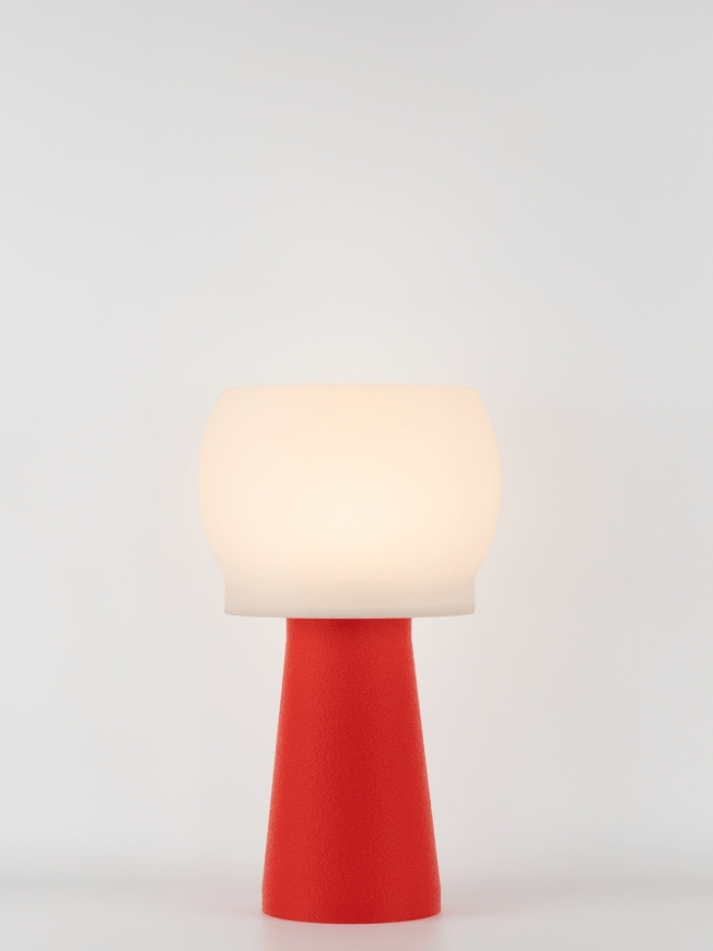 Clemence – Lampe à poser pop rouge, médium