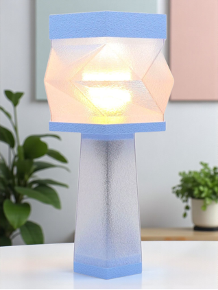Élise – Lampe à poser design, Couleurs PASTEL, Équilibre – Luminaire haut de gamme en impression 3D