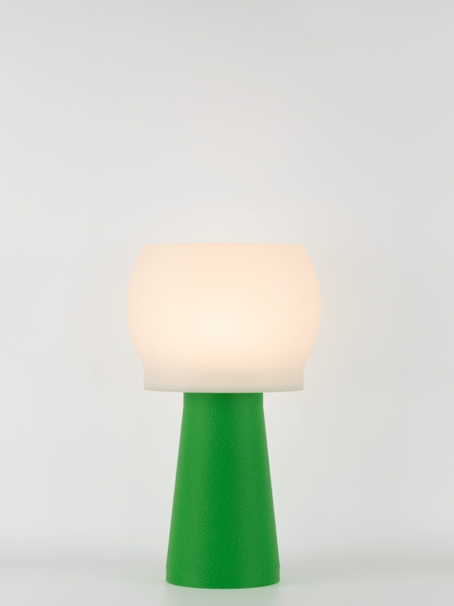 Lampe à poser Clemence Équilibre – Douceur crème coquilles Saint-Jacques & pied Pop coloré