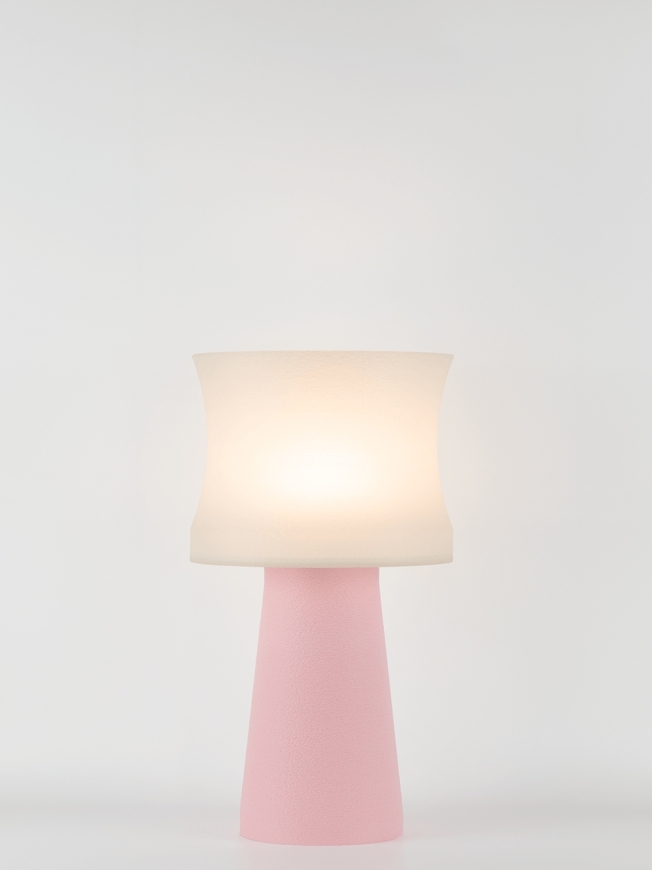 Aurélie – Lampe à poser pastel rose, médium