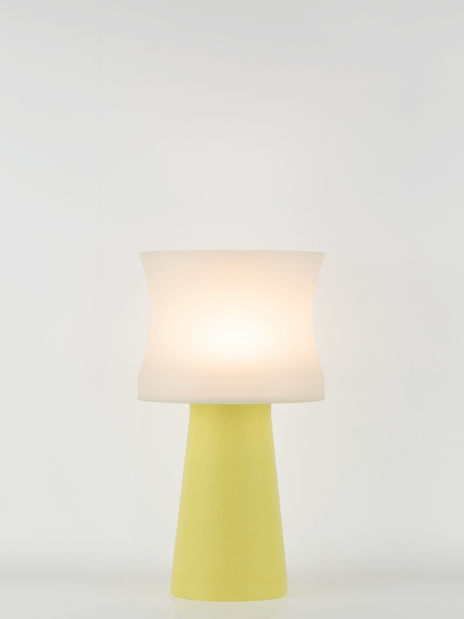Aurélie – Lampe à poser pastel jaune, médium