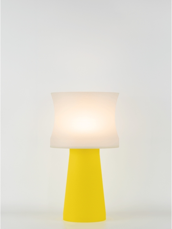Aurélie – Lampe à poser pop jaune, médium