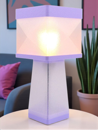 Isabelle – Lampe à poser design, Couleurs PASTEL, Équilibre – Luminaire haut de gamme en impression 3D