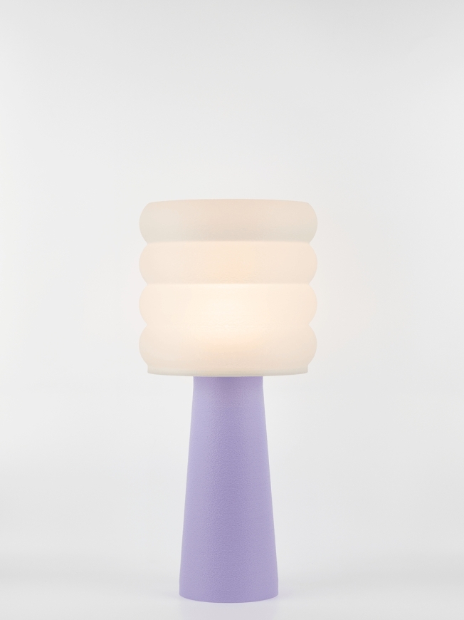 Coralie – Lampe à poser pastel lilas, large