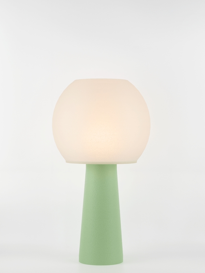 Clarisse – Lampe à poser pastel verte, large