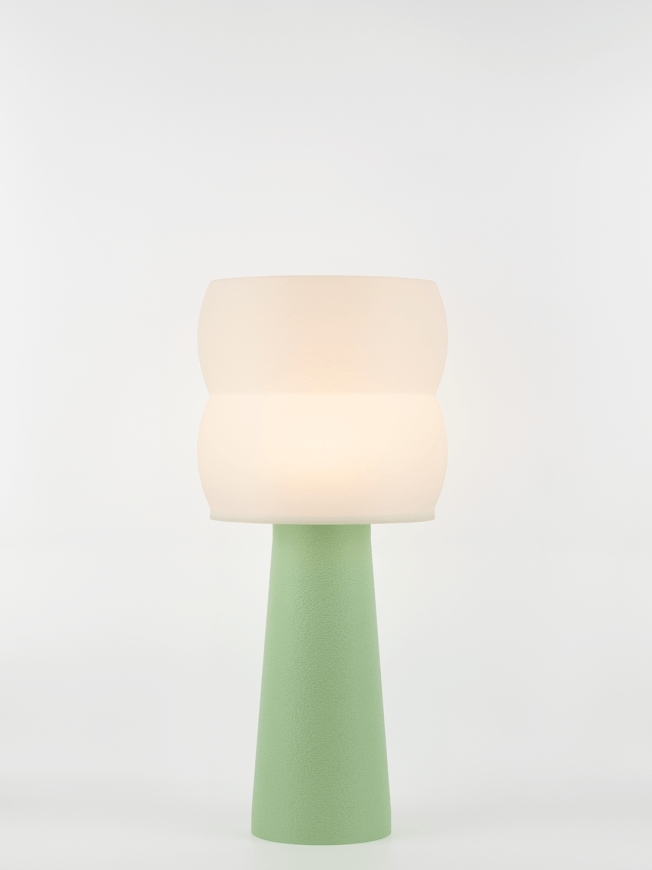 Stella – Lampe à poser pastel verte, large