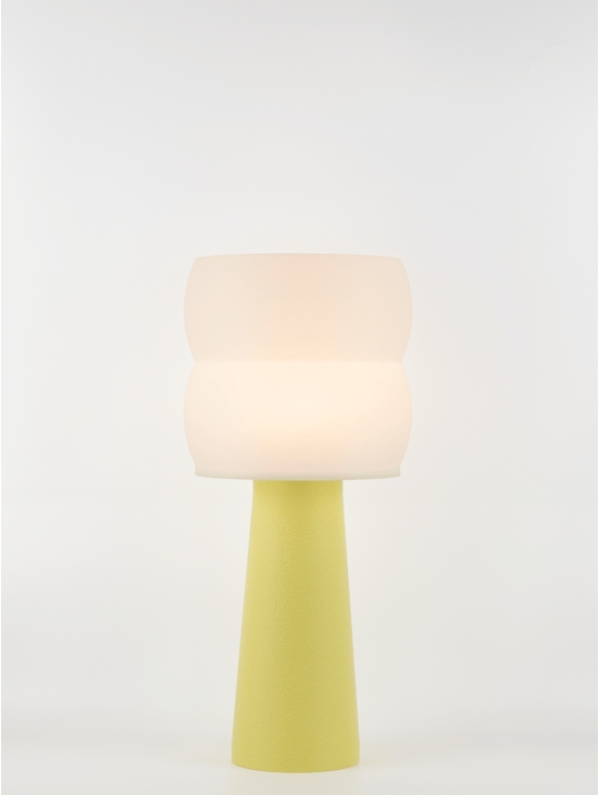 Stella – Lampe à poser pastel jaune, large