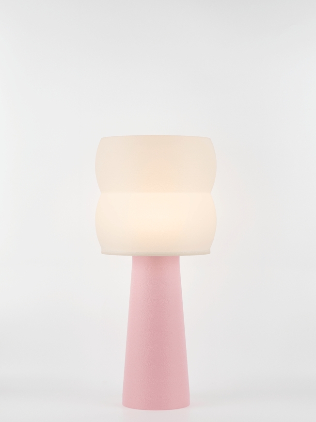 Stella – Lampe à poser pastel rose, large