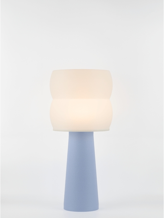 Stella – Lampe à poser pastel bleu, large