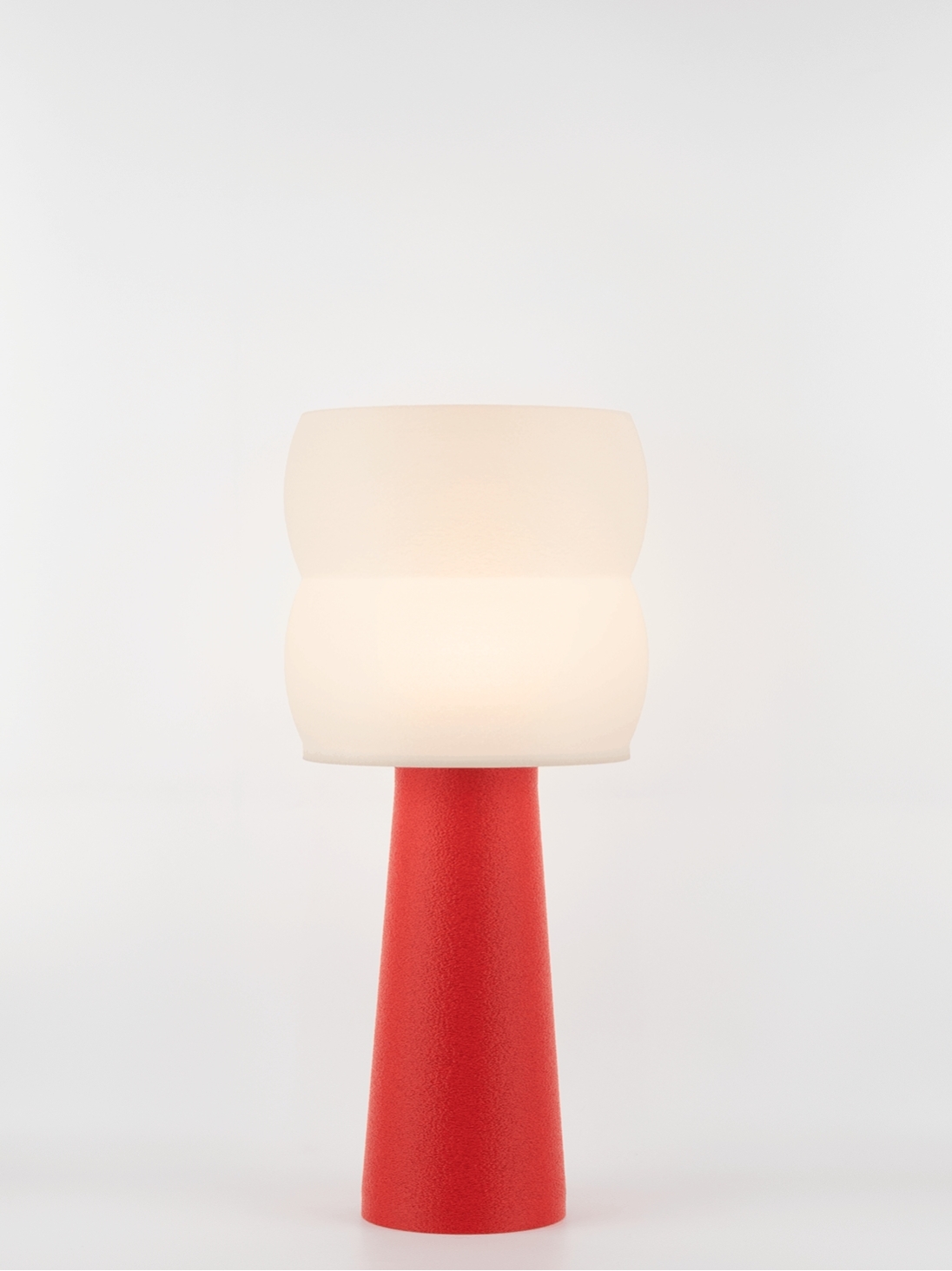 Stella – Lampe à poser granit rouge, large