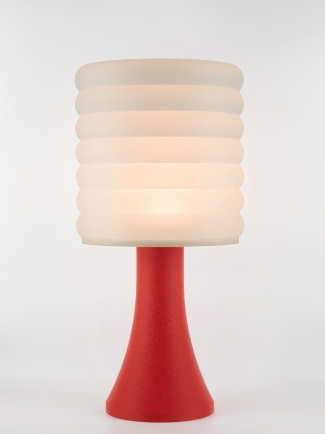 Micheline – Lampe granit rouge, extra large