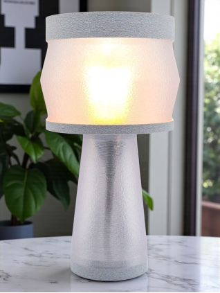 Aurélie – Lampe à poser design, Couleurs GRANIT, Équilibre – Luminaire haut de gamme en impression 3D
