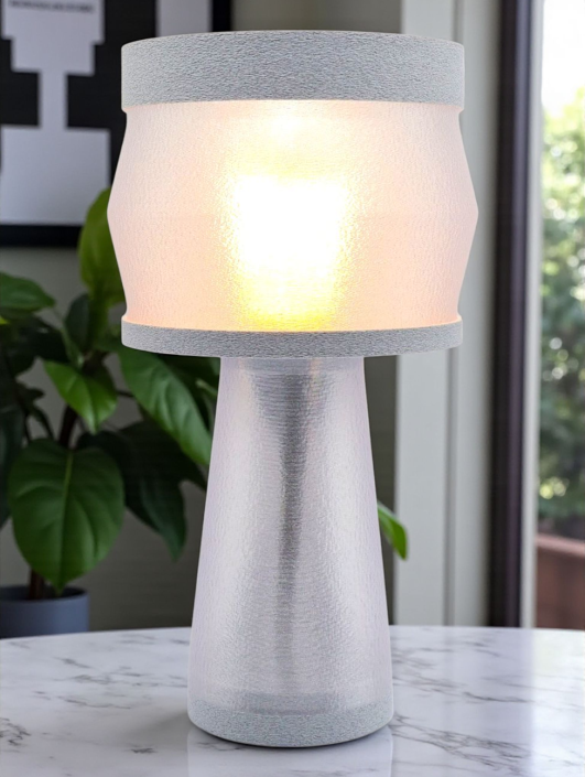 Aurélie – Lampe à poser design, Couleurs GRANIT, Équilibre – Luminaire haut de gamme en impression 3D