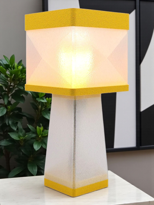 Isabelle – Lampe à poser design, Couleurs GRANIT, Équilibre – Luminaire haut de gamme en impression 3D