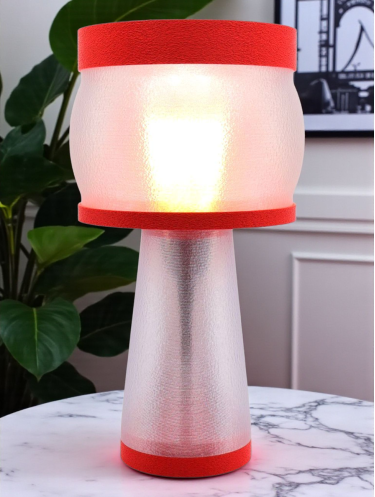 Clémence – Lampe à poser design, Couleurs GRANIT, Équilibre – Luminaire haut de gamme en impression 3D