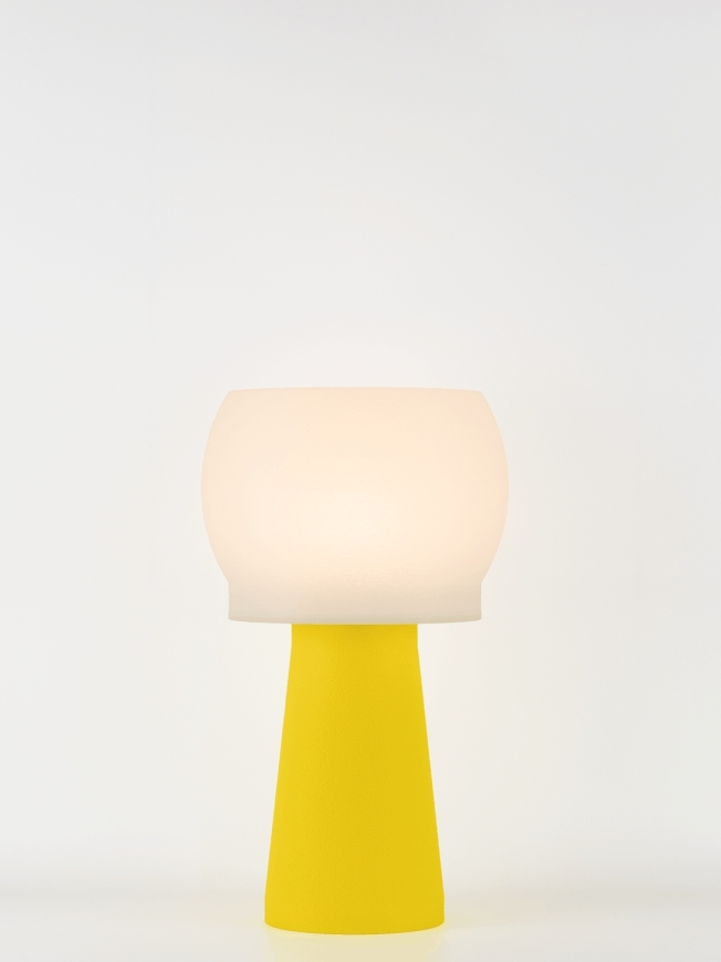 Clemence – Lampe à poser pop jaune, médium