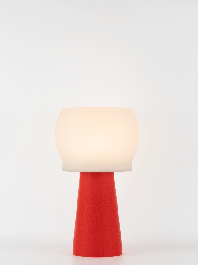 Clemence – Lampe à poser pop rouge, médium