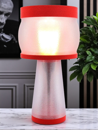 Clémence – Lampe à poser design, Couleurs GRANIT, Équilibre – Luminaire haut de gamme en impression 3D