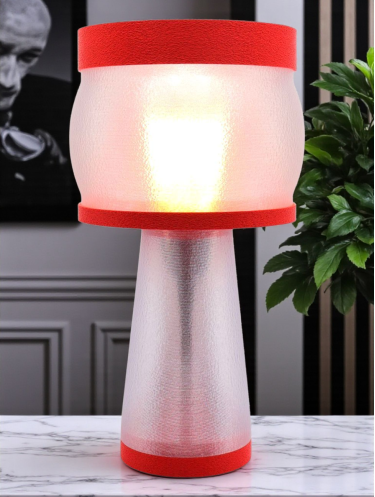 Clémence – Lampe à poser design, Couleurs GRANIT, Équilibre – Luminaire haut de gamme en impression 3D