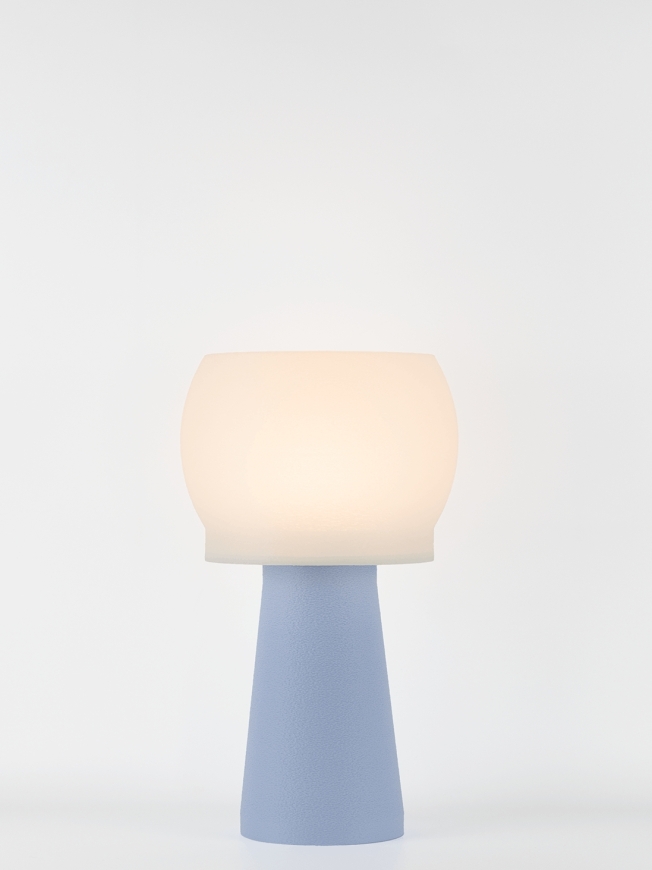 Clemence – Lampe à poser pastel bleu, médium
