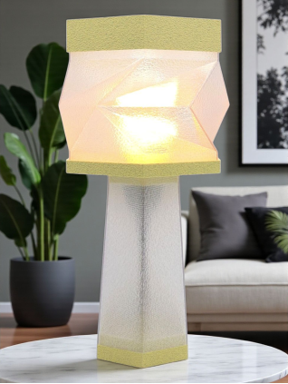 Élise – Lampe à poser design, Couleurs GRANIT, Équilibre – Luminaire haut de gamme en impression 3D
