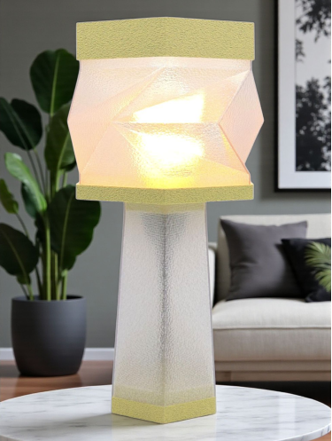 Élise – Lampe à poser design, Couleurs GRANIT, Équilibre – Luminaire haut de gamme en impression 3D