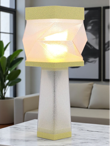 Élise – Lampe à poser design, Couleurs GRANIT, Équilibre – Luminaire haut de gamme en impression 3D