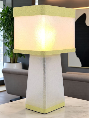 Gabrielle – Lampe à poser design, Couleurs GRANIT, Équilibre – Luminaire haut de gamme en impression 3D