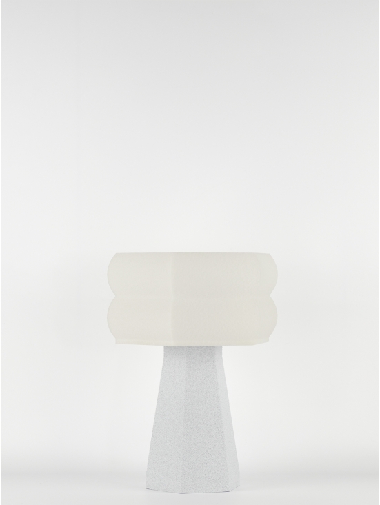 Aline – Lampe à poser granit grise, small