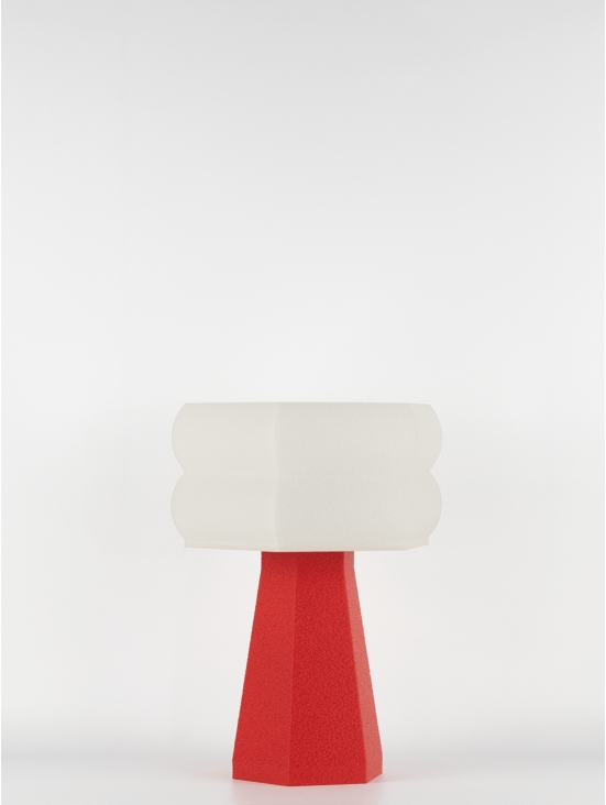 Aline – Lampe à poser granit rouge, small