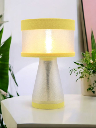Meredith – Lampe à poser design finition Pastel Jaune – Disponible en plusieurs couleurs