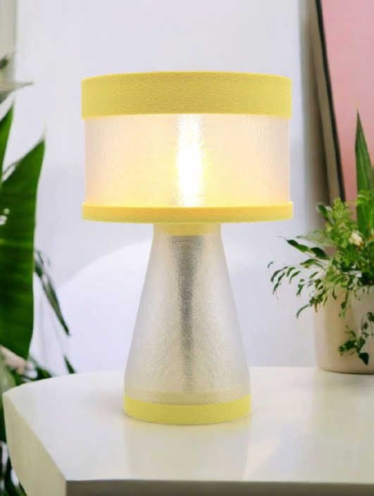 Meredith – Lampe à poser design finition Pastel Jaune – Disponible en plusieurs couleurs