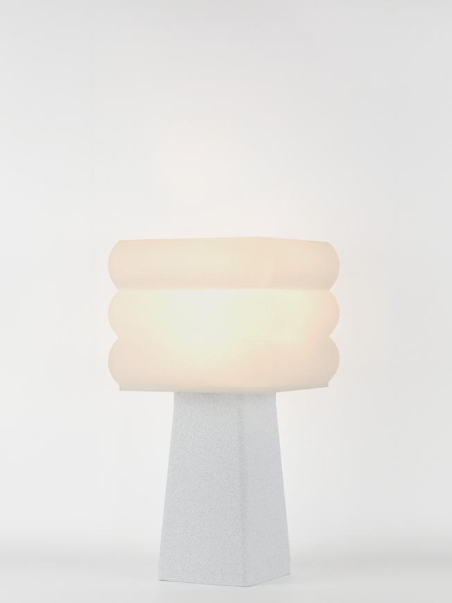 Isabelle – Lampe à poser granit grise, médium