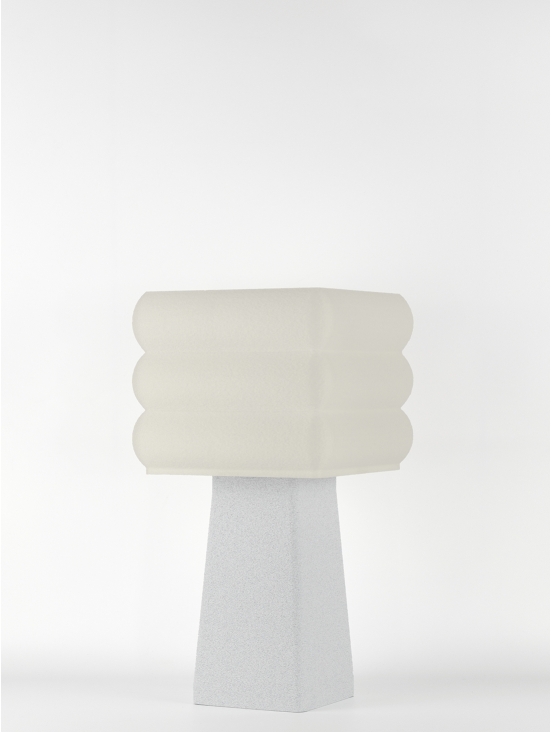 Isabelle – Lampe à poser granit grise, médium