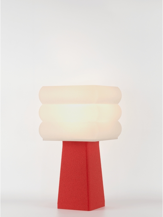 Isabelle – Lampe à poser granit rouge, médium