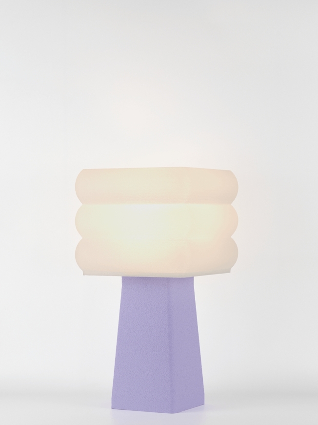 Isabelle – Lampe à poser pastel lilas, médium