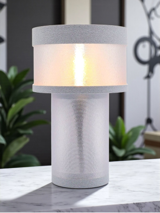 Clarisse – Lampe à poser design finition Granit – Disponible en plusieurs couleurs