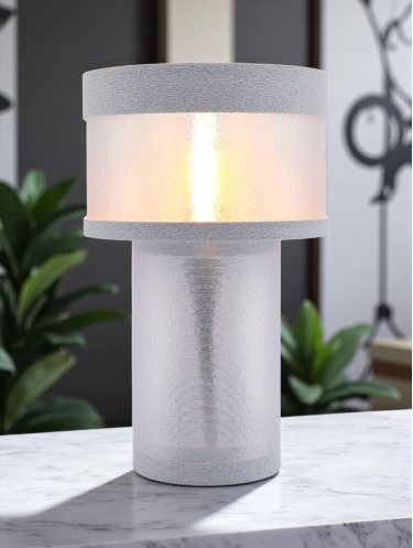 Clarisse – Lampe à poser design finition Granit – Disponible en plusieurs couleurs