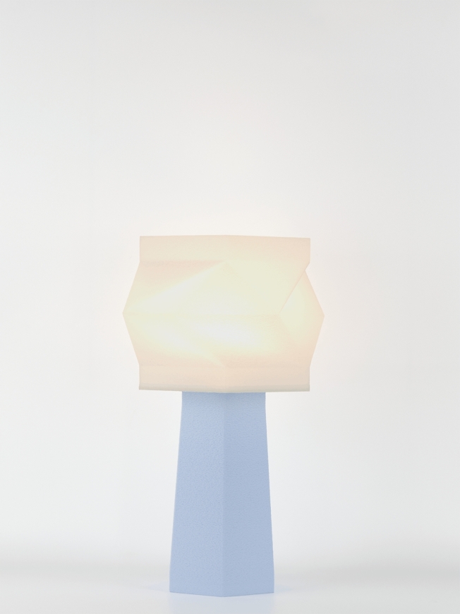 Elise – Lampe à poser pastel bleu, médium