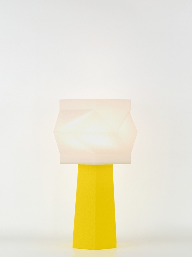 Elise – Lampe à poser pop jaune , médium