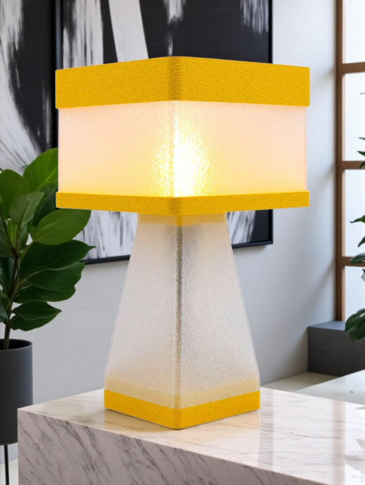 Juliane – Lampe à poser design finition Granit – Disponible en plusieurs couleurs