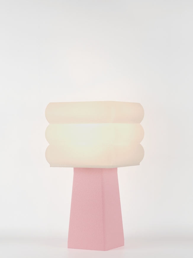 Isabelle – Lampe à poser pastel rose, médium