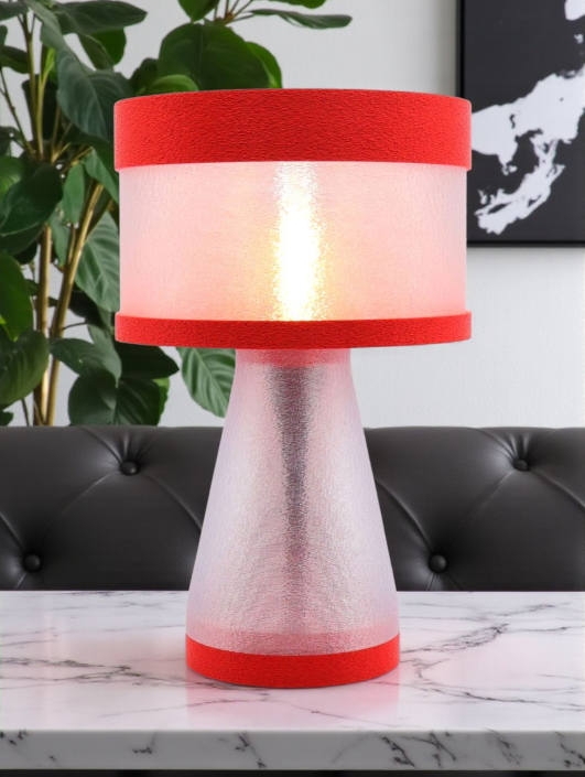 Meredith – Lampe à poser design finition Granit – Disponible en plusieurs couleurs