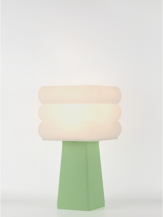 Isabelle – Lampe à poser pastel verte, médium