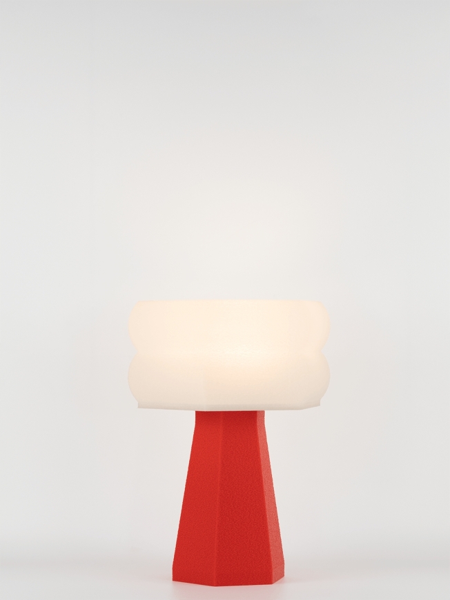 Aline – Lampe à poser pop rouge, small