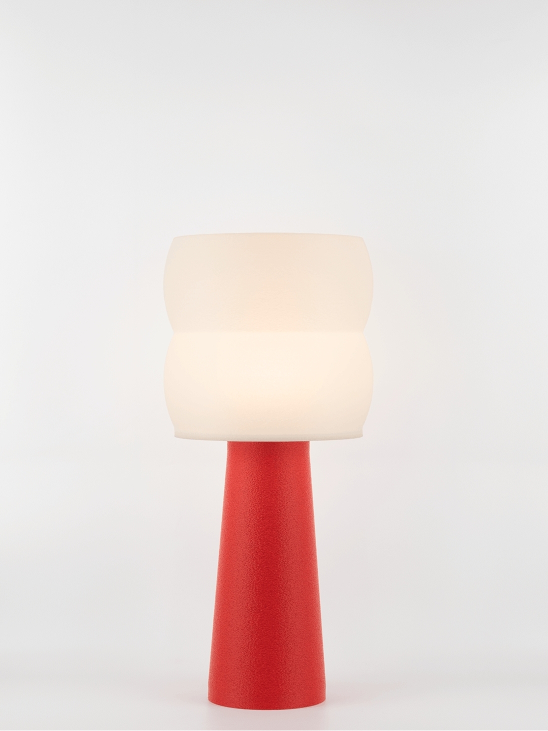 Stella – Lampe à poser granit rouge, large