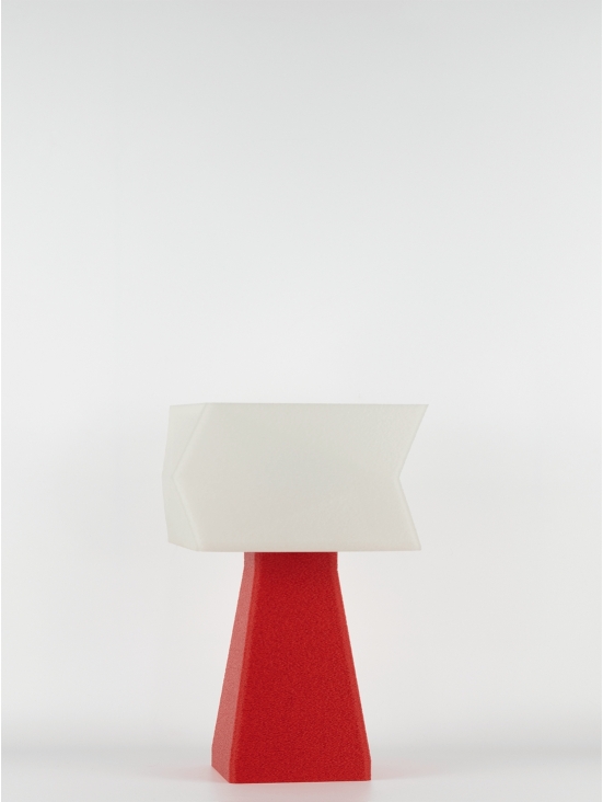 Juliane – Lampe à poser granit rouge, small