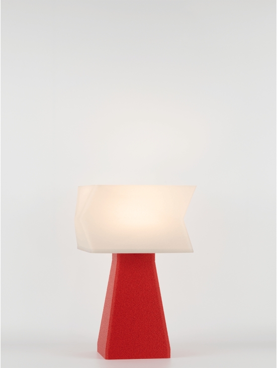 Juliane – Lampe à poser granit rouge, small